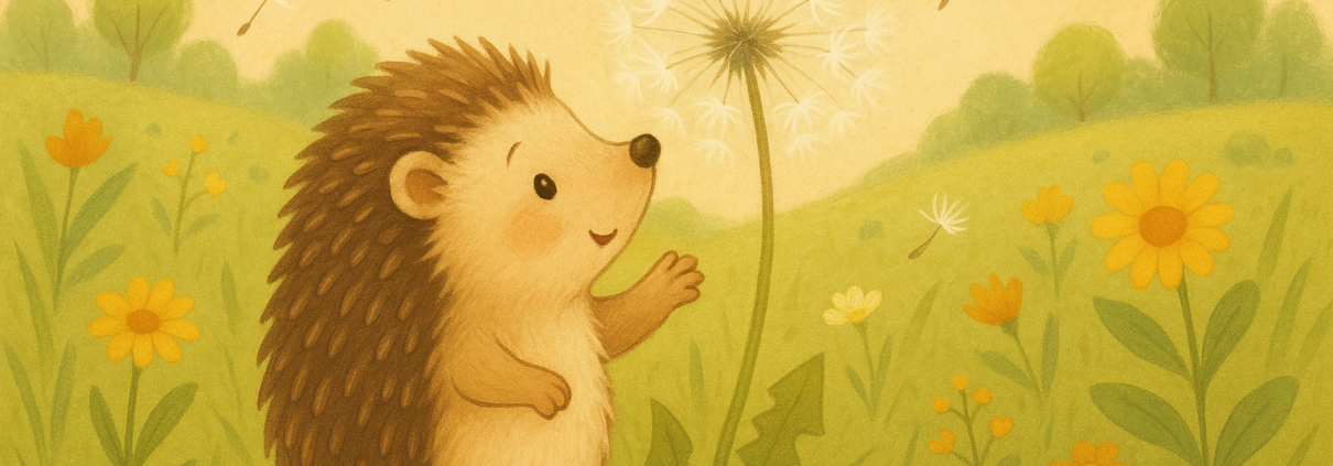 Kleiner Igel und die Pusteblume